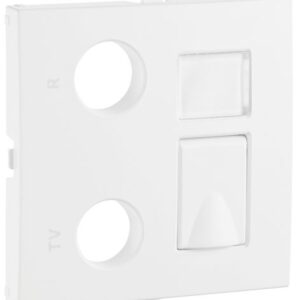Centro p/ Tomadas Mistas R - TV - RJ45 / R - TV - RJ45 - FO LOGUS 90 (Branco) - EFAPEL