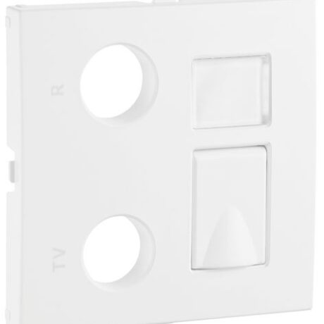 Centro p/ Tomadas Mistas R - TV - RJ45 / R - TV - RJ45 - FO LOGUS 90 (Branco) - EFAPEL