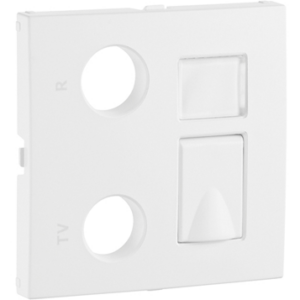 Centro p/ Tomadas Mistas R - TV - RJ45 / R - TV - RJ45 - FO LOGUS 90 (Gelo) - EFAPEL