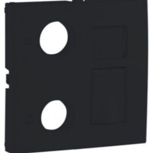 Centro p/ Tomadas Mistas R - TV - RJ45 / R - TV - RJ45 - FO LOGUS 90 (Preto Mate) - EFAPEL
