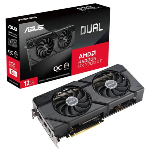Placa Gráfica Radeon RX 7700 XT Dual OC Edition 12GB GDDR6 - ASUS