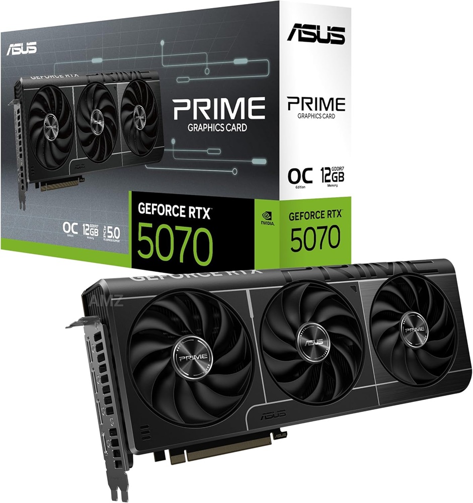 Placa Gráfica NVIDIA GeForce RTX 5070 Blackwell Prime OC 12GB GDDR7 DLSS4 - ASUS