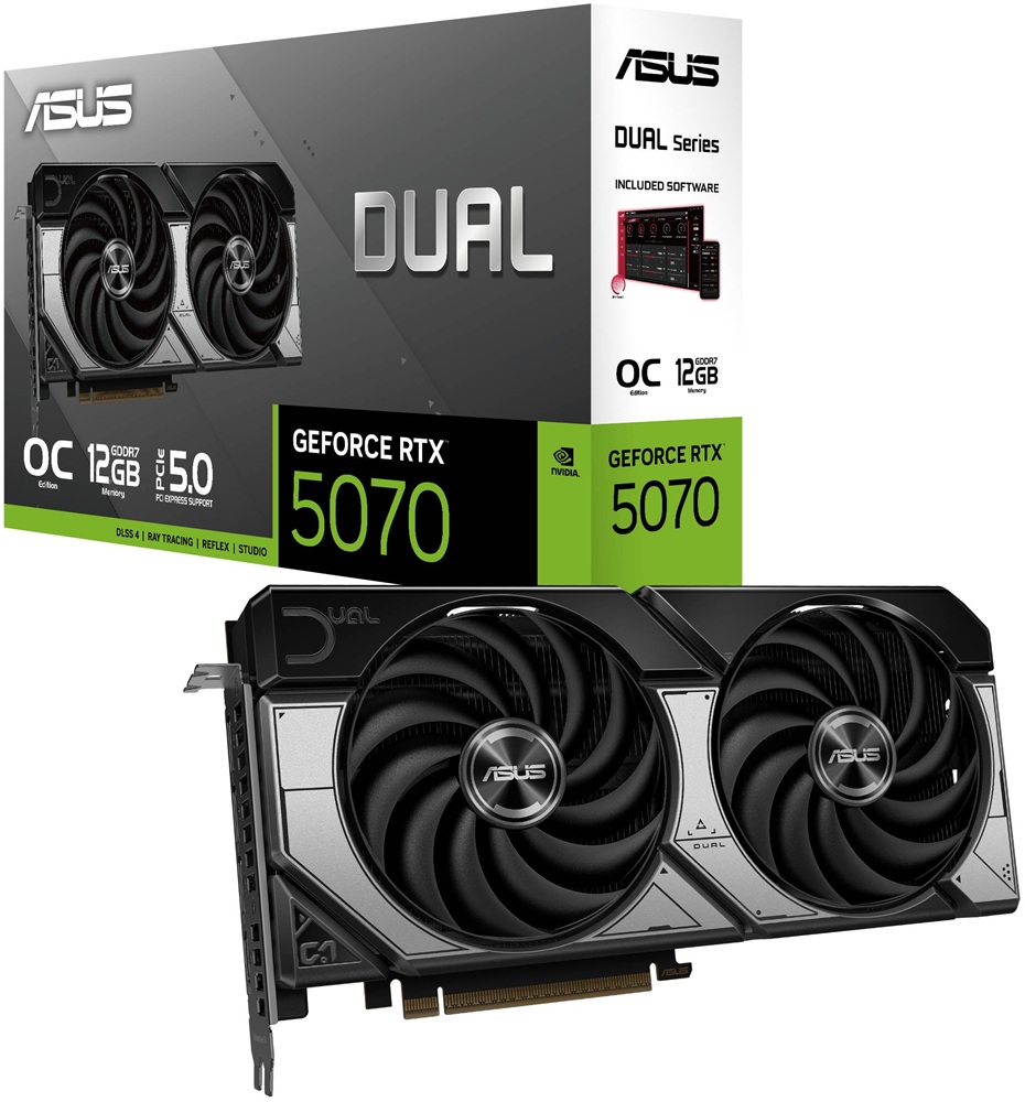 Placa Gráfica NVIDIA GeForce RTX 5070 Blackwell Dual OC 12GB GDDR7 DLSS4 - ASUS