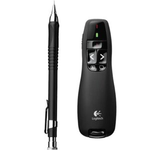 Apresentador Diapositivos R400 c/ Apontador Laser s/ Fios (Preto) - LOGITECH