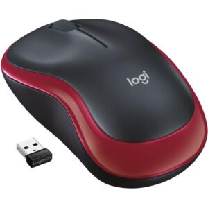 Rato Wireless ?tico M185 1000DPI (Vermelho/Preto) - LOGITECH