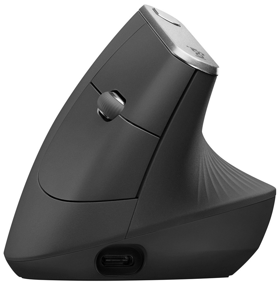 Rato Óptico MX Vertical Advanced Ergonomic Wireless+Bluetooth 4000DPI (Preto) - LOGITECH