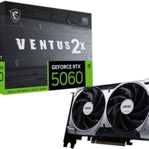 Placa Gráfica NVIDIA GeForce RTX 5060 Blackwell Ventus 2X OC 8G GDDR7 DLSS4 - MSI