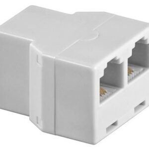 Ficha Dupla Telefone RJ11 (4 Pinos) Femea