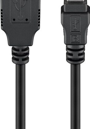 Cabo USB A Macho - mini USB 5 Pin Macho (30cm)