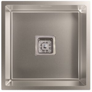 Lava Loiça Makalu BE 40x40 1C R-10 (Inox) - EDESA
