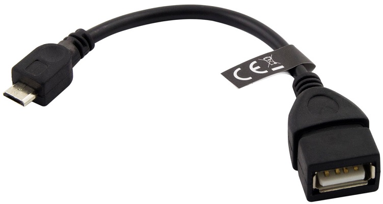 Cabo Adaptador USB A Femea - micro USB B Macho (OTG) - 20cm