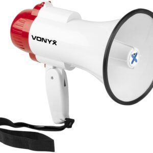 Megafone 25W c/ MP3/USB/BT/SD + Sirene, Grava??o (MEG025) - VONYX