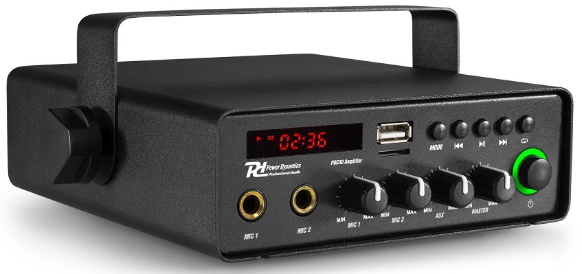 Amplificador 30W 12V/220V Bluetooth/MicroSD/USB (PDC30) - Power Dynamics