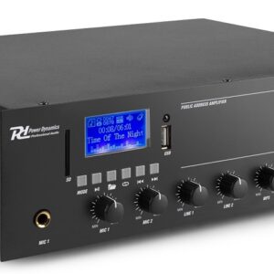Amplificador Linha 100V 50W MP3/USB/SD 12/220V (PPA50) - Power Dynamics
