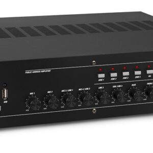 Amplificador 240W RMS (100V) 6 Canais 4 Zonas c/ MP3/USB/BLUETOOTH (PRM240) - POWER DYNAMICS