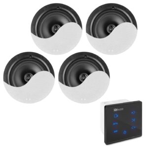 Sistema de Som Amplificado Bluetooth/USB/SD c/ 4 Colunas 6,5 (POWERLINE A100BSET) - Power Dynamics