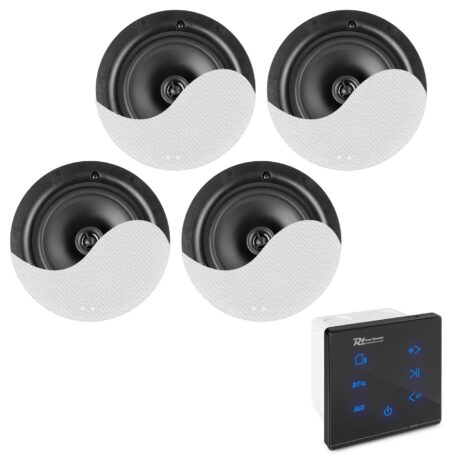 Sistema de Som Amplificado Bluetooth/USB/SD c/ 4 Colunas 6,5 (POWERLINE A100BSET) - Power Dynamics