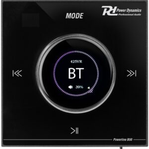 Amplificador Parede LCD 2x 25W Bluetooth/USB/microSD/AUX/FM Preto (POWERLINE B50B) - POWER DYNAMICS
