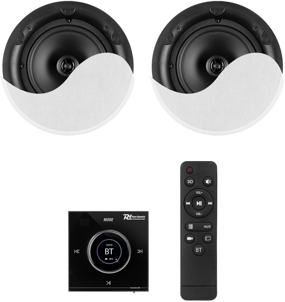 Sistema de Som Amplificado Bluetooth/USB/SD c/ 2 Colunas 6,5 (POWERLINE B50BSET) - POWER DYNAMICS