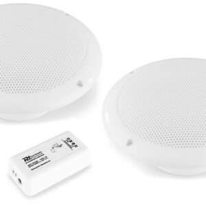 Sistema de Som Amplificado Bluetooth 60W c/ 2 Colunas Tecto 5 (BT10SET) - Power Dynamics