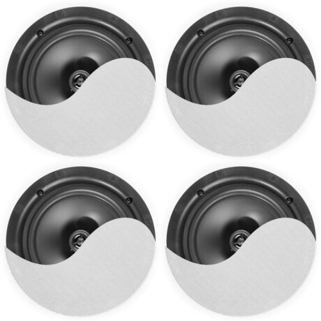 Pack 4x Colunas de Tecto Amplificadas Baixo Perfil 6.5 120W Bluetooth (NCBT604) - Power Dynamics