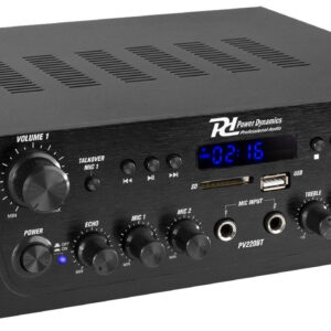 Amplificador 2 Canais Bluetooth FM MP3/USB/SD 2x 100W (PV220BT) - Power Dynamics