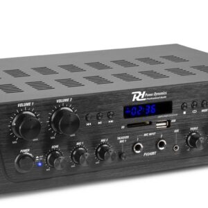 Amplificador 4 Canais Bluetooth FM MP3/USB/SD 4x 100W (PV240BT) - POWER DYNAMICS