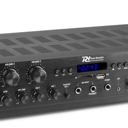 Amplificador 6 Canais Bluetooth FM MP3/USB/SD 6x 100W (PV260BT) - Power Dynamics