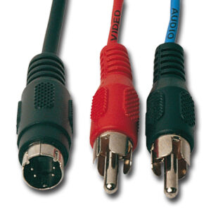 Cabo S-Video Macho – 2 RCA Macho (5 mts)