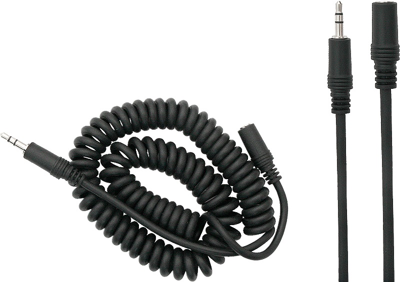 Cabo Extensão Espiral Jack 3,5mm Macho - Jack 3,5mm Fêmea (3 mts)