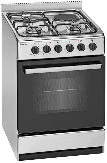 Fogão a Gás Butano/Propano 3 Zonas E 542 X ST + Forno Elétrico 59L (Inox) - MEIRELES