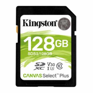 Cartão SD Kingston CANVAS Select Plus 128Gb SD XC Class 10 100MBs