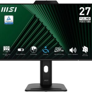 Monitor PRO MP272PMG IPS W-LED 27 FHD 16:9 120Hz VESA Adaptive Sync c/ Webcam - MSI