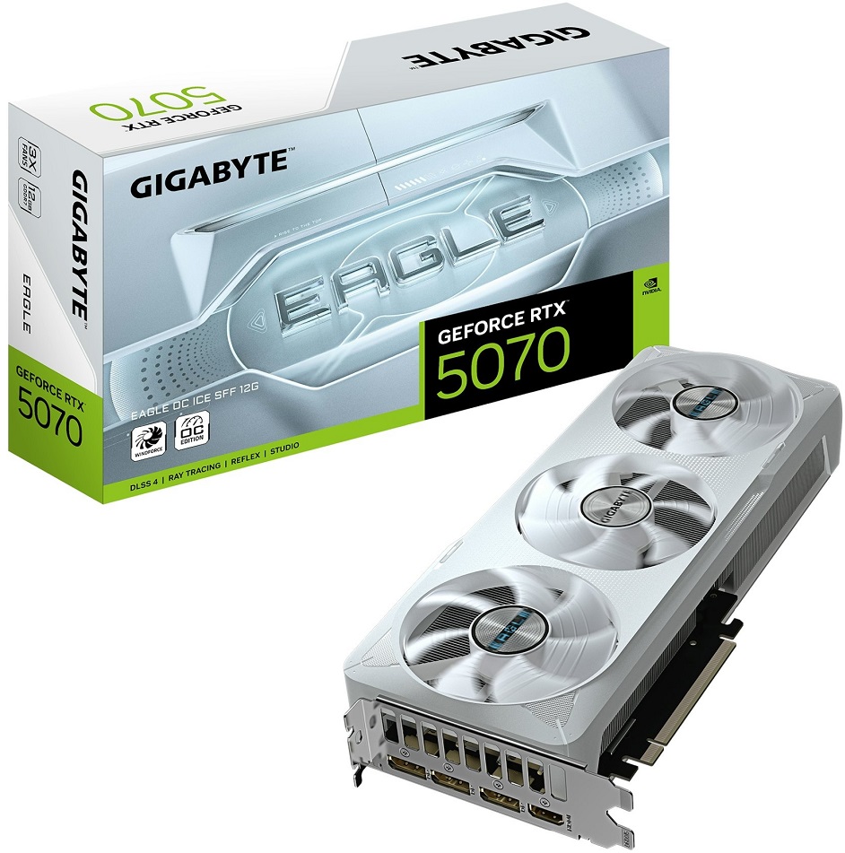 Placa Gráfica GeForce RTX 5070 Eagle OC Ice 12GB GDDR7 DLSS4 - GIGABYTE