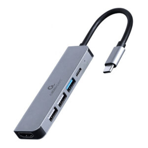 Adaptador Multi-Portas 5 em 1 (Hub + HDMI + PD) - GEMBIRD