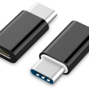 Adaptador USB-C Macho - microUSB Femea (Preto) - GEMBIRD