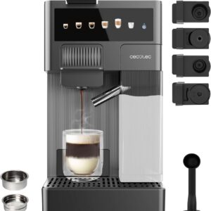 Máquina de Café Expresso 4-EM-1 FreeStyle Latte T 1.6L 1350W (Cinzento) - CECOTEC