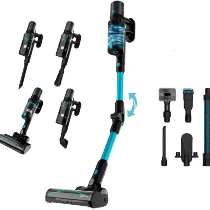 Aspirador Vertical 2-EM-1 Conga Rockstar 3500 Storm Pet Flex 500W (Preto/Azul) - CECOTEC