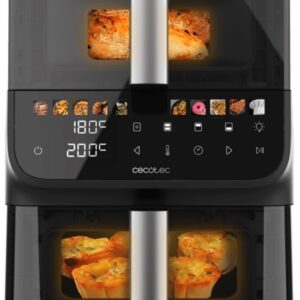 Fritadeira Air Fryer Cecofry DuoLevel 10000 DuoSize Window 10L 2000W (Preto) - CECOTEC