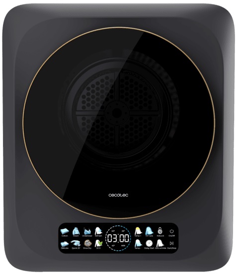 Máquina de Secar Roupa Compacta Bolero DressCode Dry 3400V 3Kg (Preto) - CECOTEC