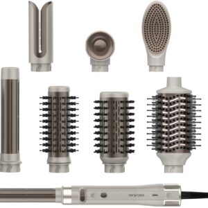 Modelador de Cabelo CeramicCare 8-EM-1 AirGlam Gyro 1500W (Champanhe) - CECOTEC