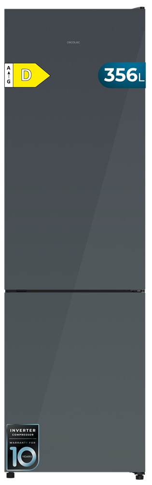 Frigorífico Combinado Bolero CoolMarket Combi 356i 356L No Frost (Grey Glass) - CECOTEC