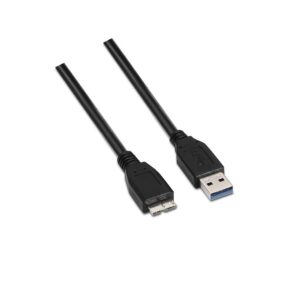 Cabo USB A Macho - Micro USB B 3.0 Preto (2 mts) - AISENS