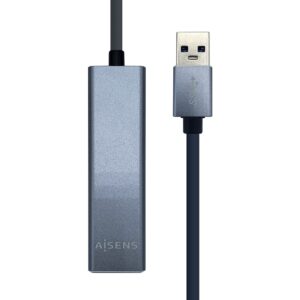 Hub USB USB 3.2 (3x USB + 1 RJ45) Cinzento - AISENS