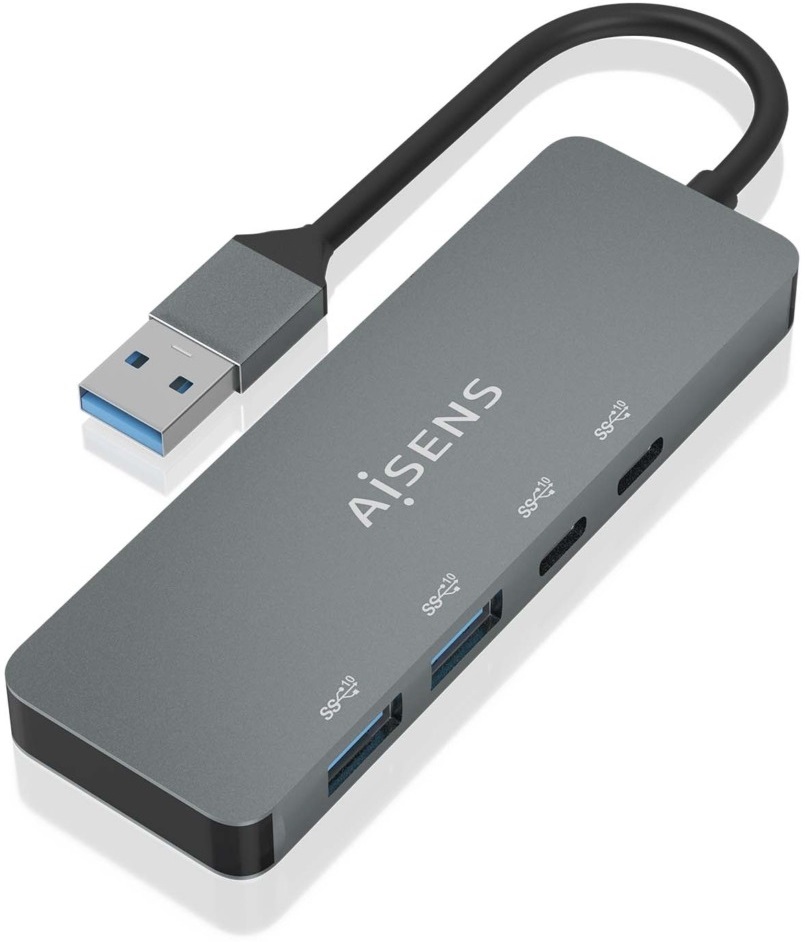 Hub USB 3.2 (2x USB-C e 2x USB-A Fêmeas) - AISENS