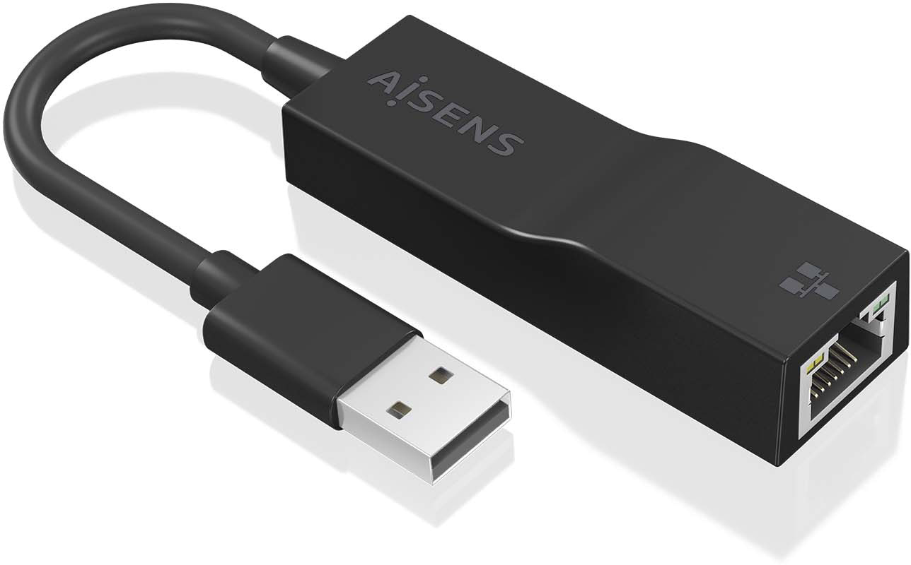 Placa de Rede USB Gigabit 15cm (Preto) - AISENS