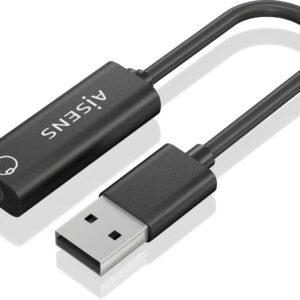 Placa de Som USB-A Jack 3.5 (Preto) - AISENS