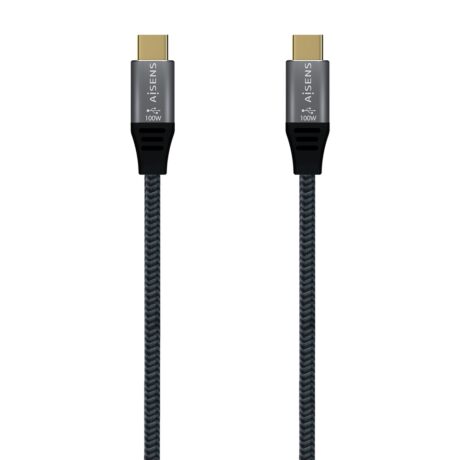 Cabo USB 2.0 USB-C Macho - USB-C Macho Cinzento (2 metros) - AISENS
