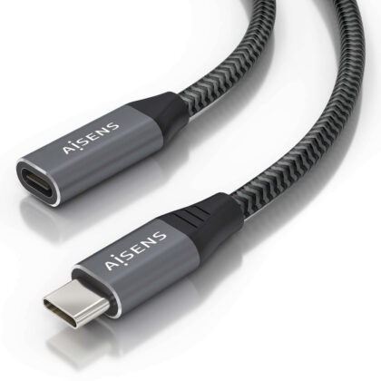 Cabo Extensão USB-C 3.2 8K 5A 100W Cinza (2,0mts) - AISENS