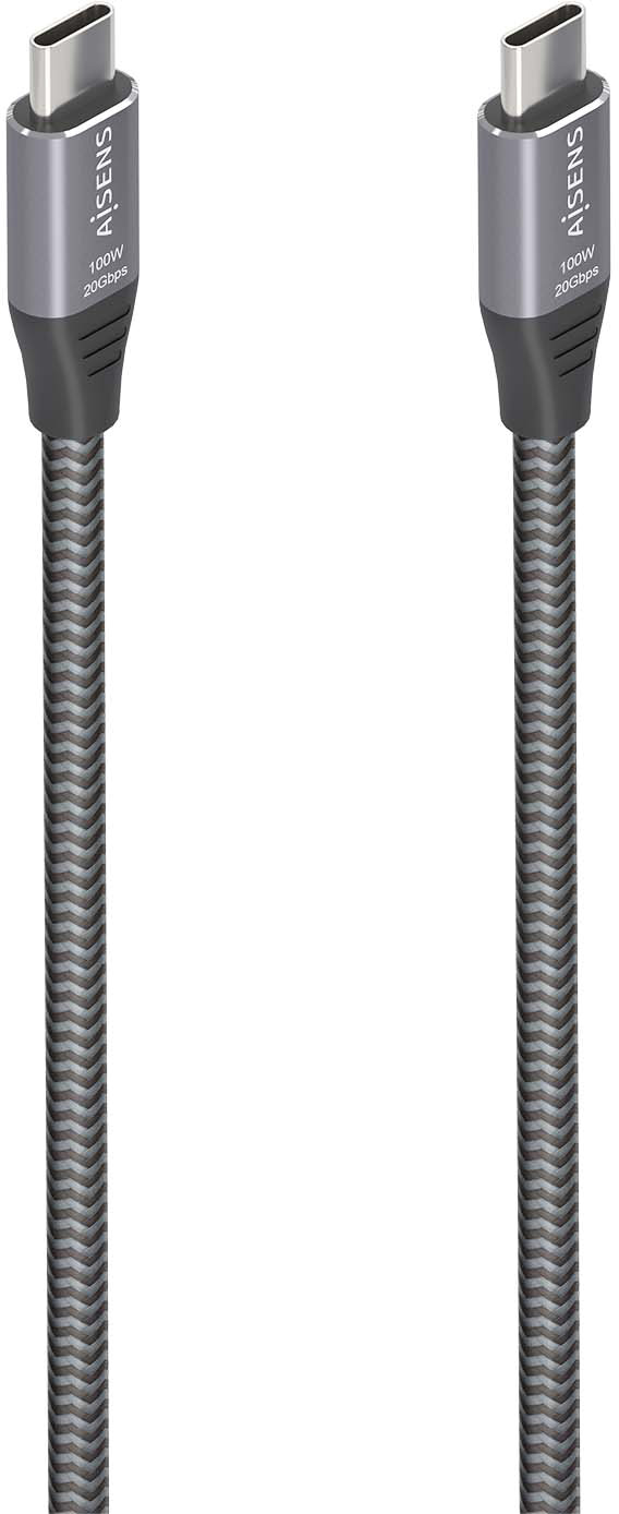 Cabo USB-C USB-C 8K 5A 100W Cinza (3mts) - AISENS